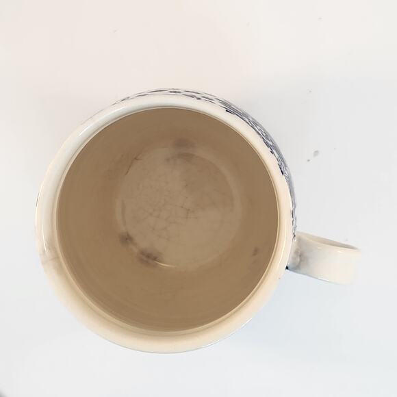 Anthropologie Homegrown Monogram Mug – Initial K – Blue Floral Toile Stoneware - Picture 10 of 10